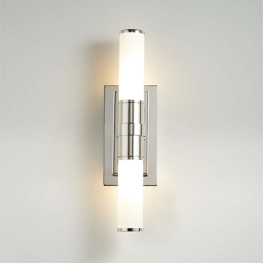 Wall Mounted Double Sconce in Nickel
