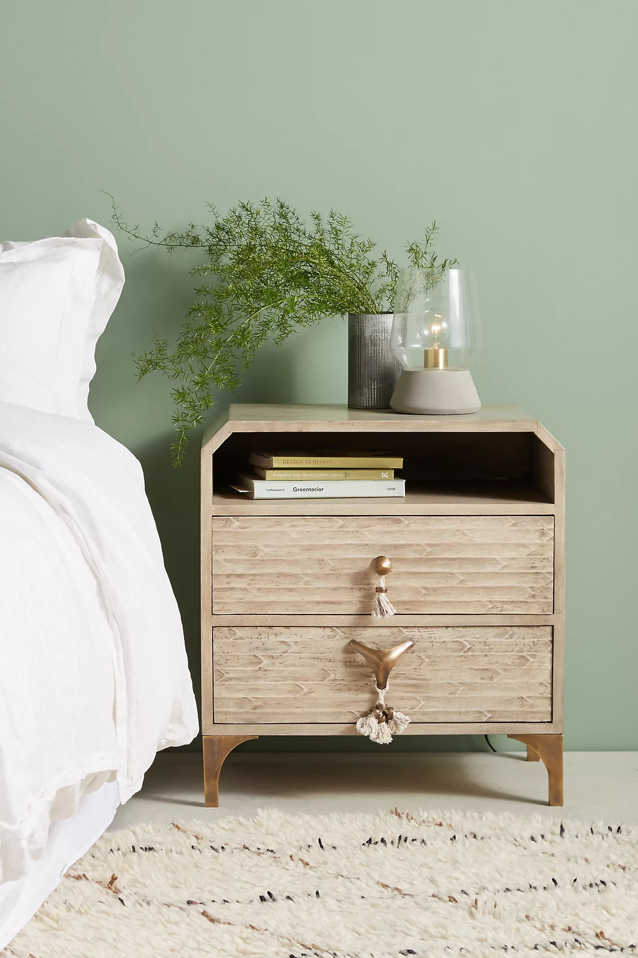 Add Moroccan Vibes with a Tasseled Nightstand
