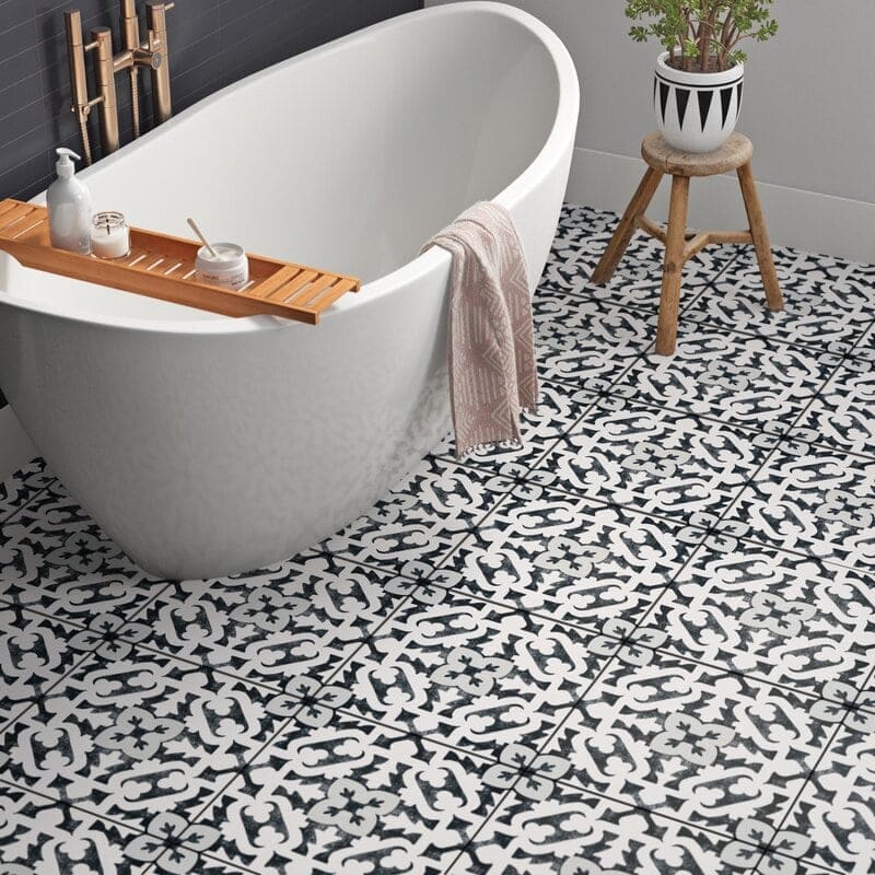Get a Geometric Print Tile for the Floor