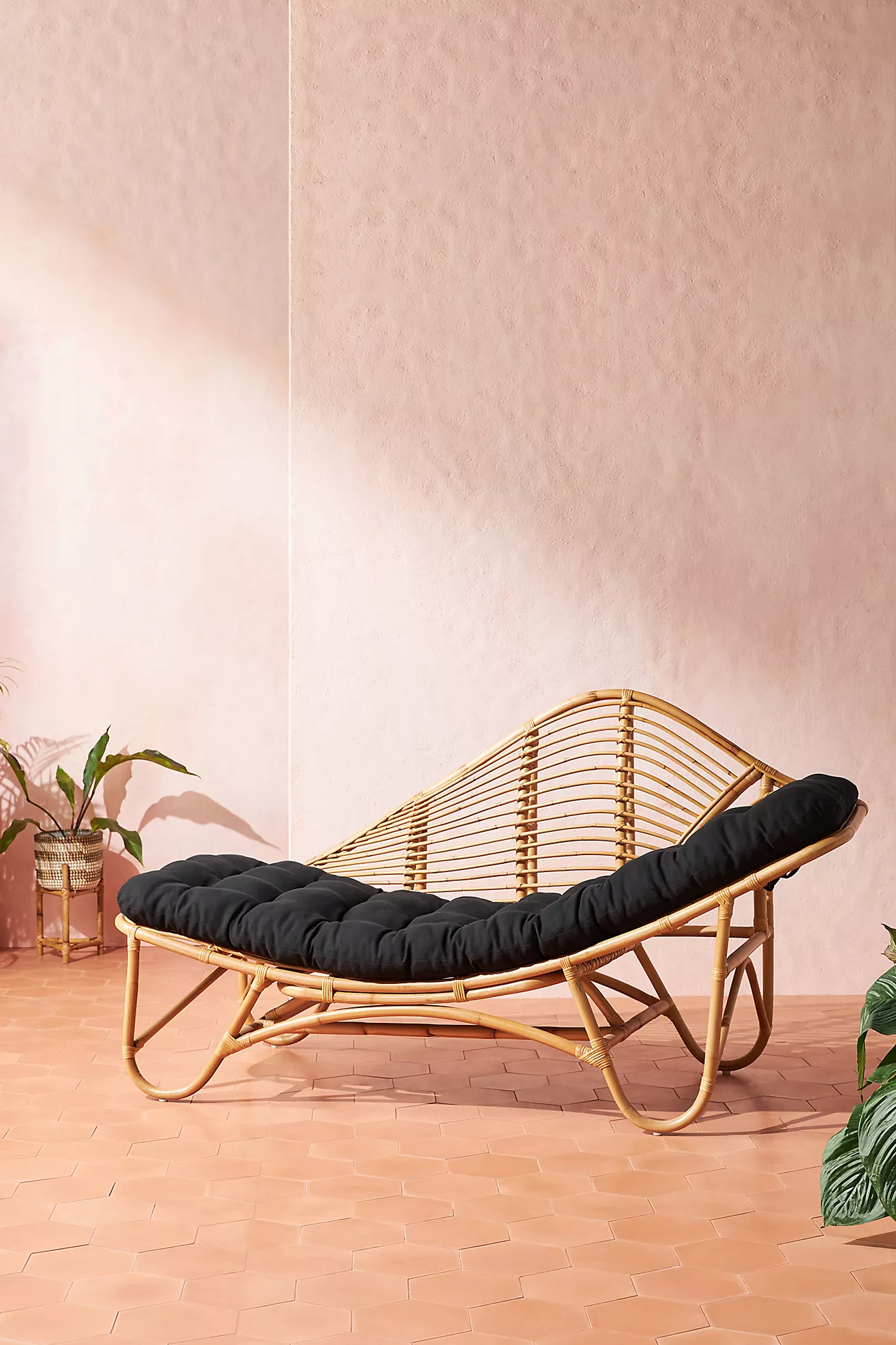 Rattan Chaise Lounge