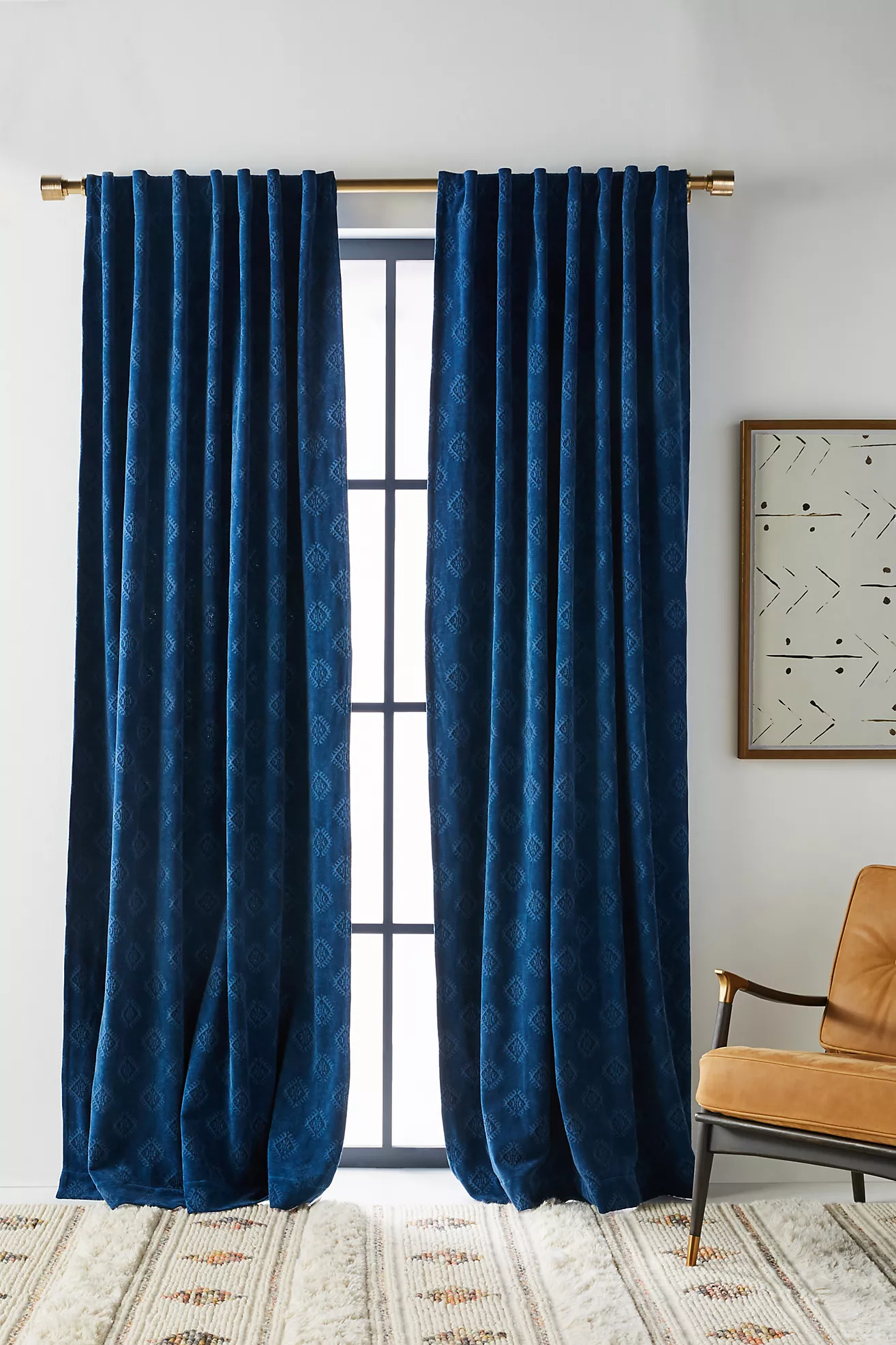Say Eclectic With Blue Curtains