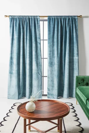 What Color Curtain Goes With Blue Walls, Blue Dining Room Curtain Ideas