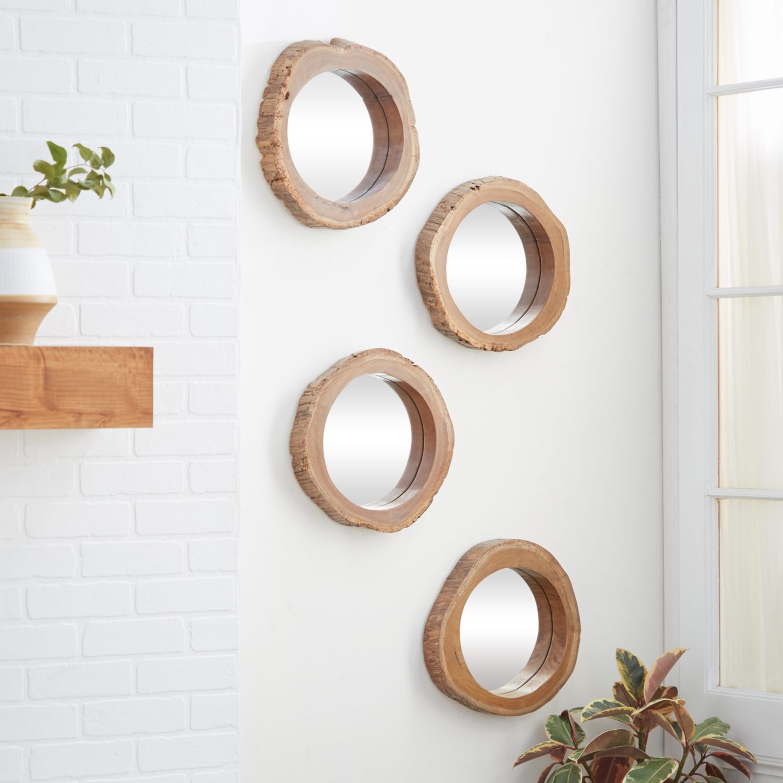 Display a Set of Rustic Mirrors