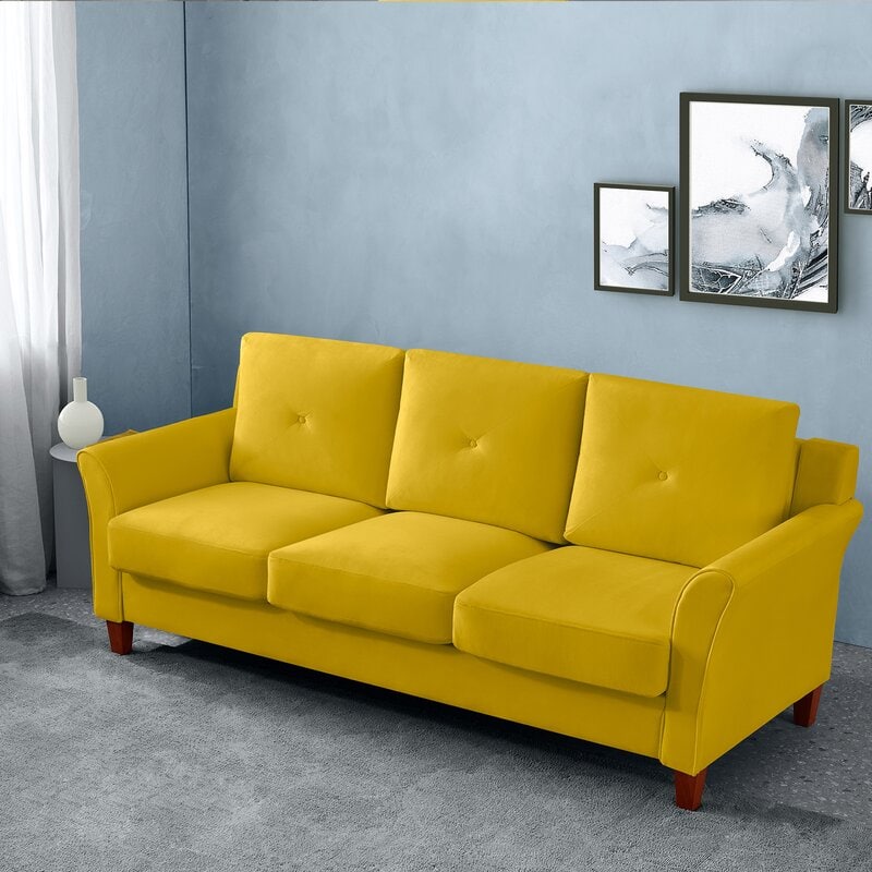 Create a Cheerful Room with a Couch in Yellow