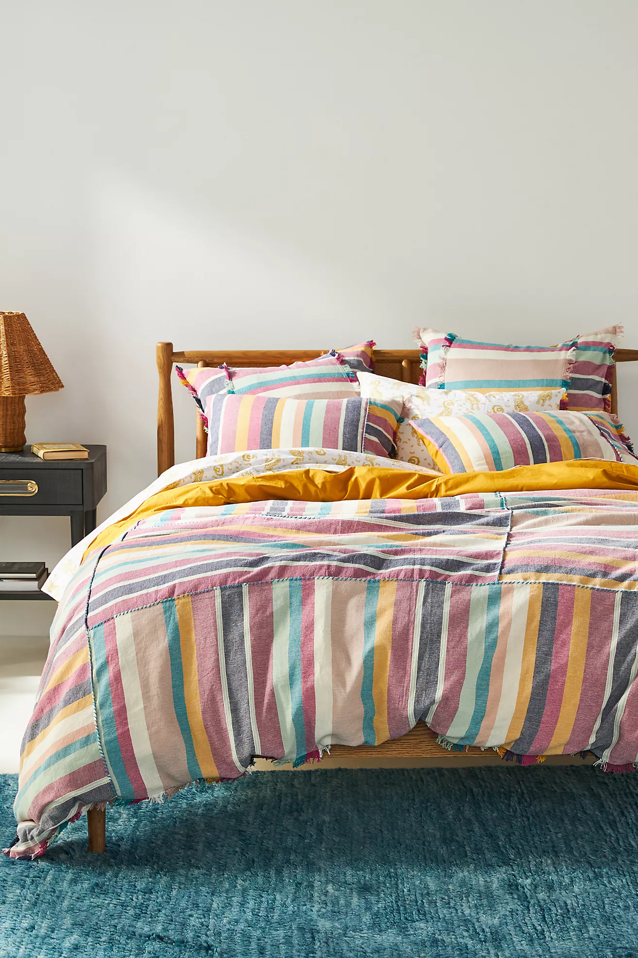 Multi-Colored Striped Comforter
