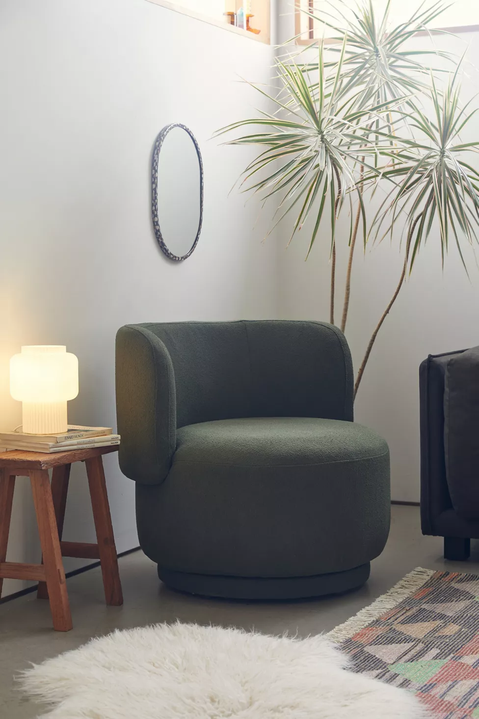 Dark Green Swivel Chair