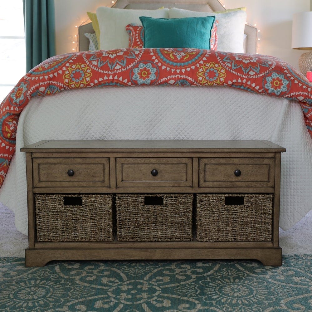 Barn Bench at the Edge of Bed