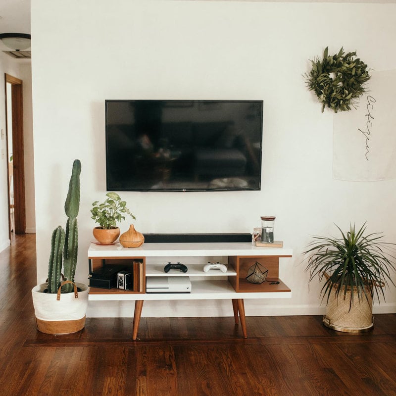 Place Tall Plants Beside the Console Table