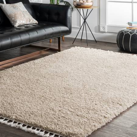 Beige Shag Area Rug