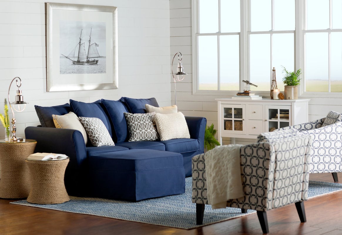 accent chair for navy blue couch