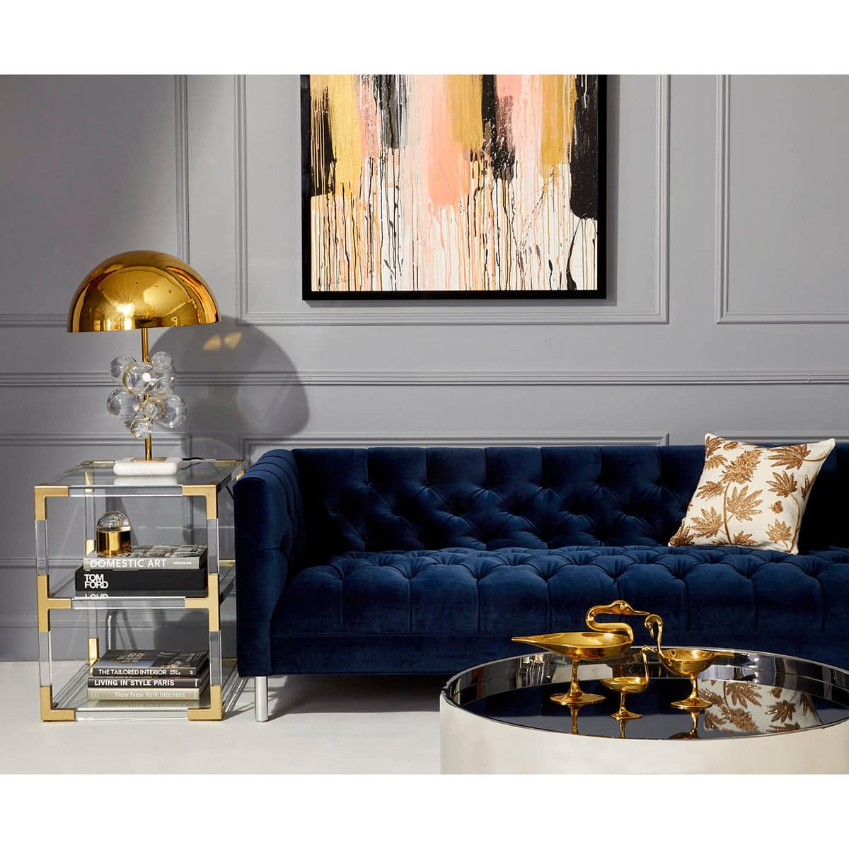 Glam it Up with Deep Blue and Brass