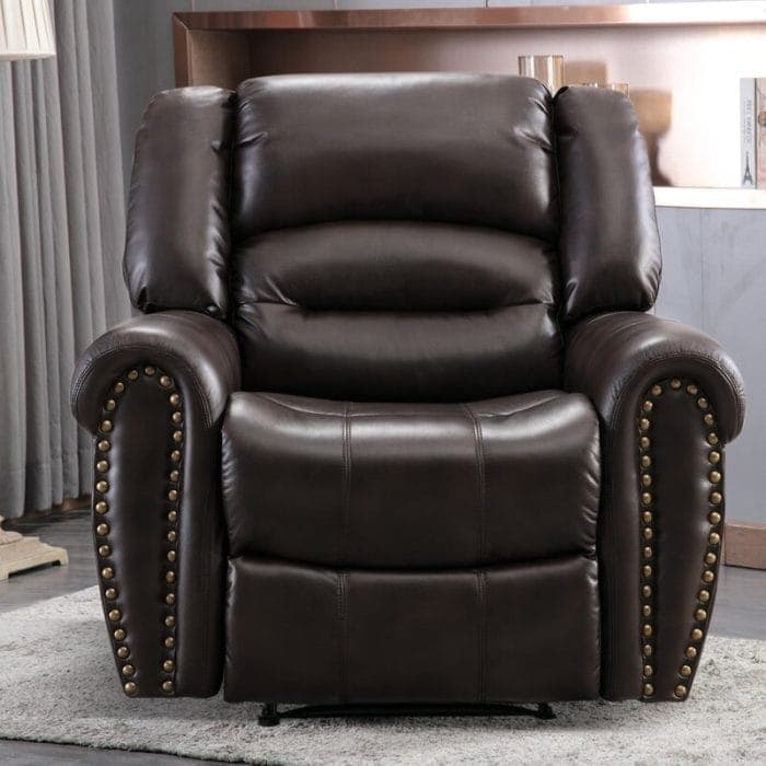 10 Best Wall Hugger Recliners For Small Spaces   2 Faux Leather Recliner 700x700 