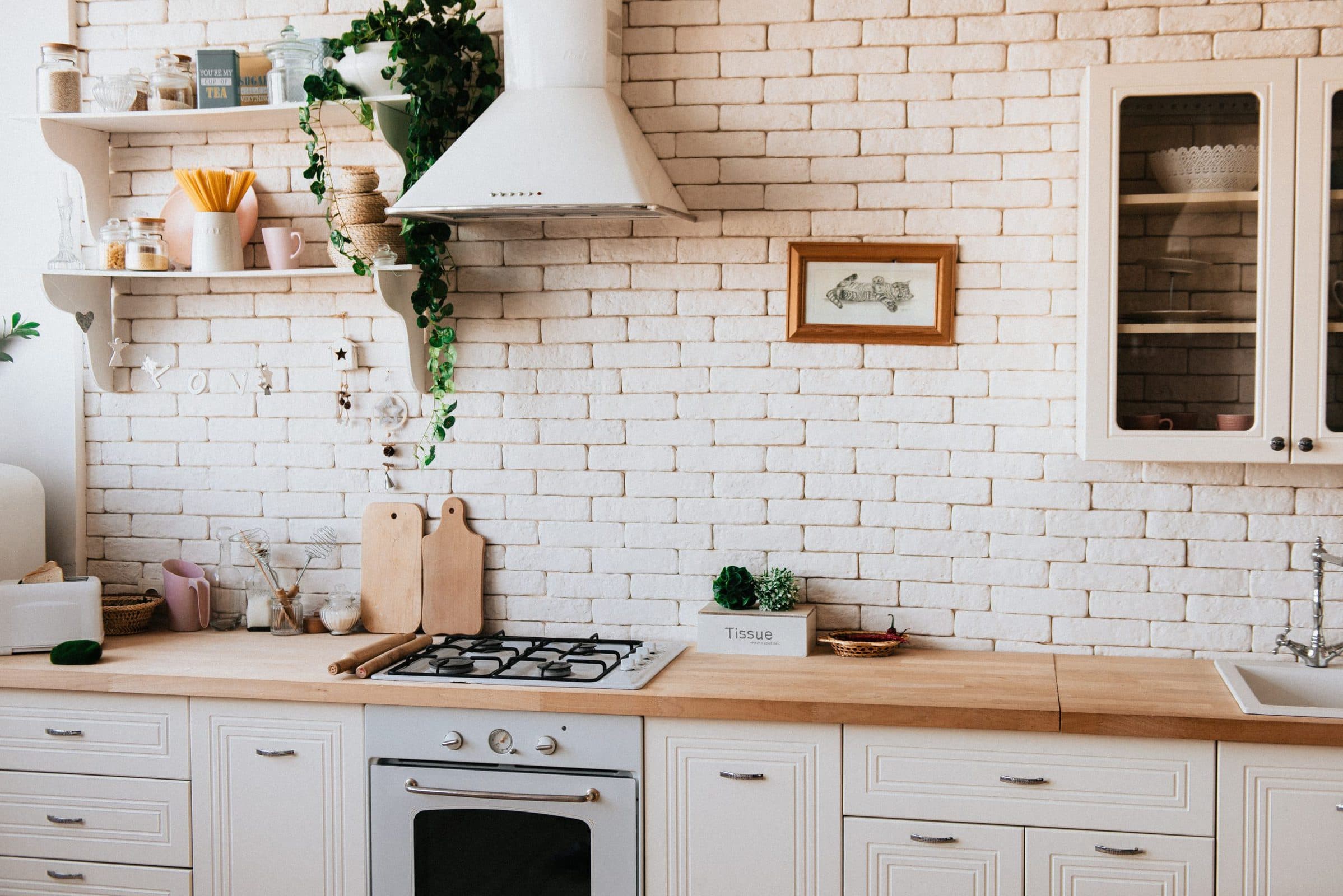 Pair Your White Cabinets with Butcher Block