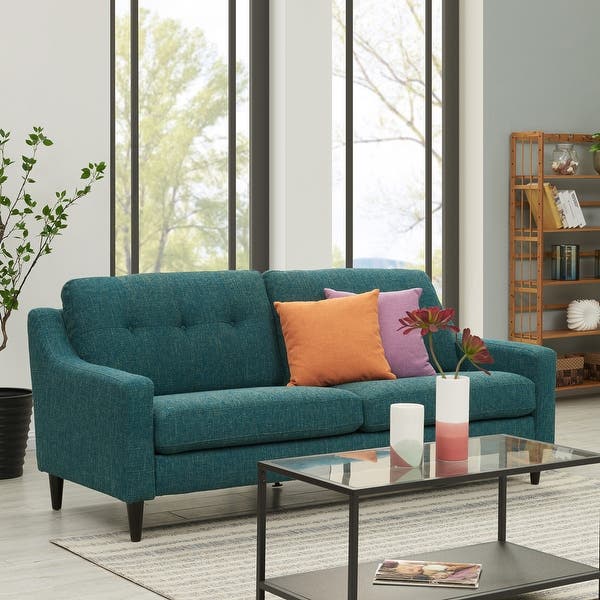 Get Cozy with a Blue Tweed Sofa