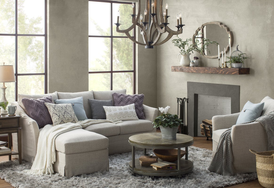 Try a Grey Modern Farmhouse Living Room