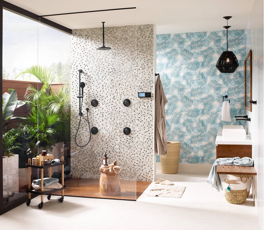 Turn Your Bathroom Modern Coastal with a Black Shade