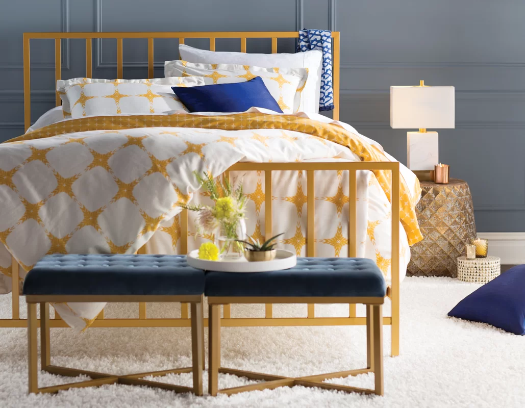Gold Low-Profile Bed