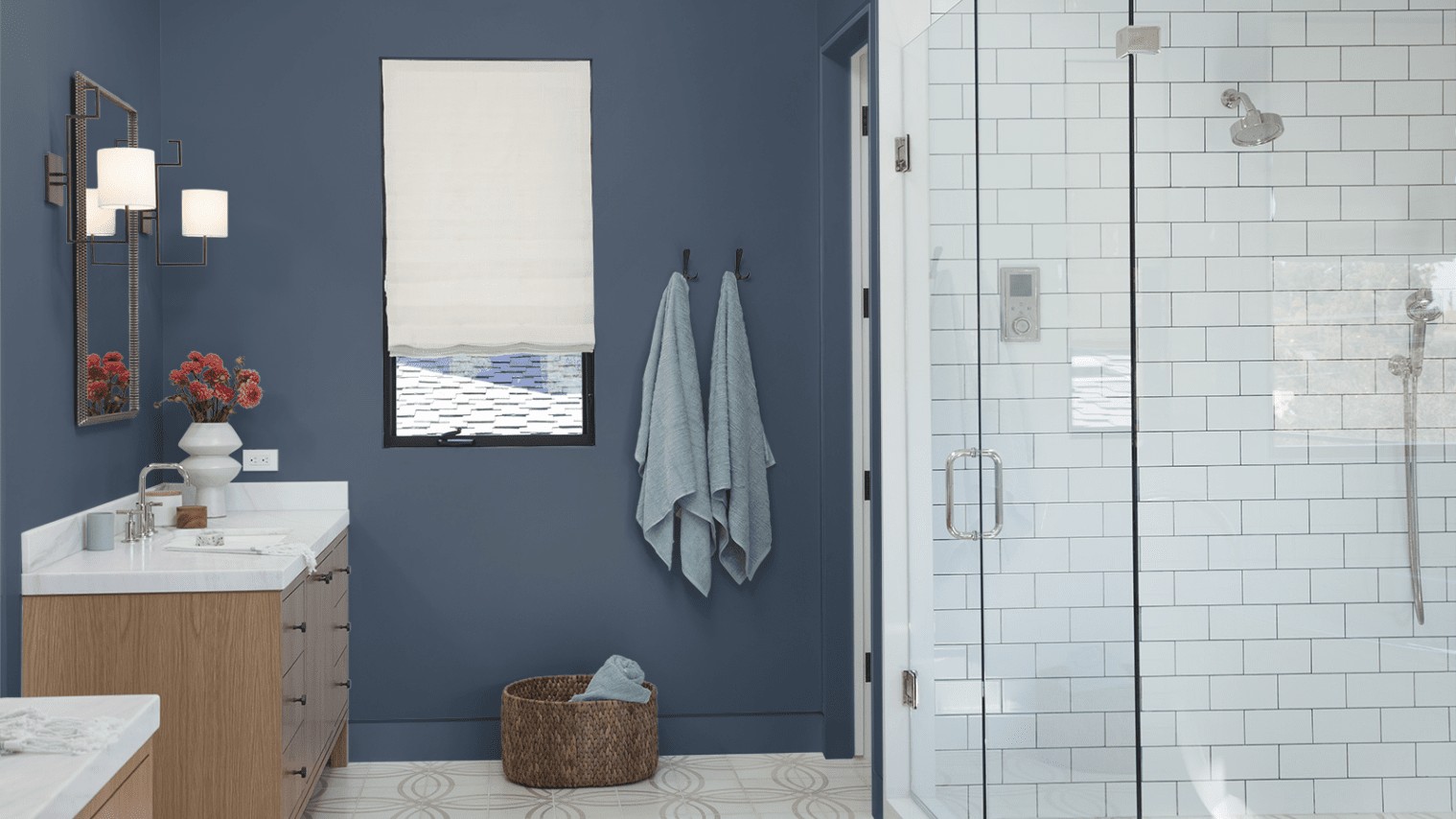 best blue paint for bathroom cabinets