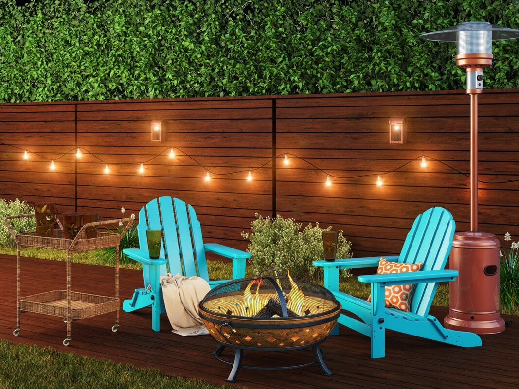 Adorn Your Outdoor Wall with String Lights