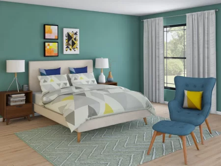 15 Modern Teal And Gray Bedroom Ideas