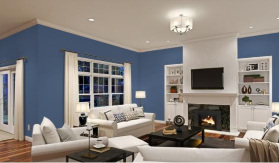 13 Luxe Blue in the Living Room