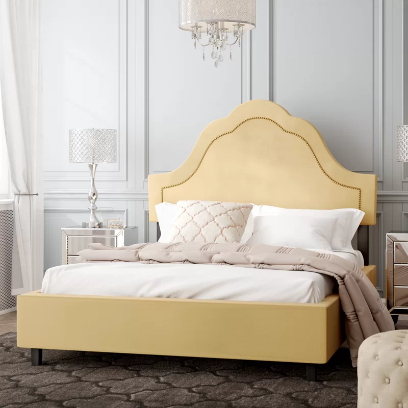 Glam Gray and Yellow Bedroom
