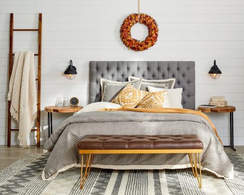 Modern Gray And Yellow Bedrooms