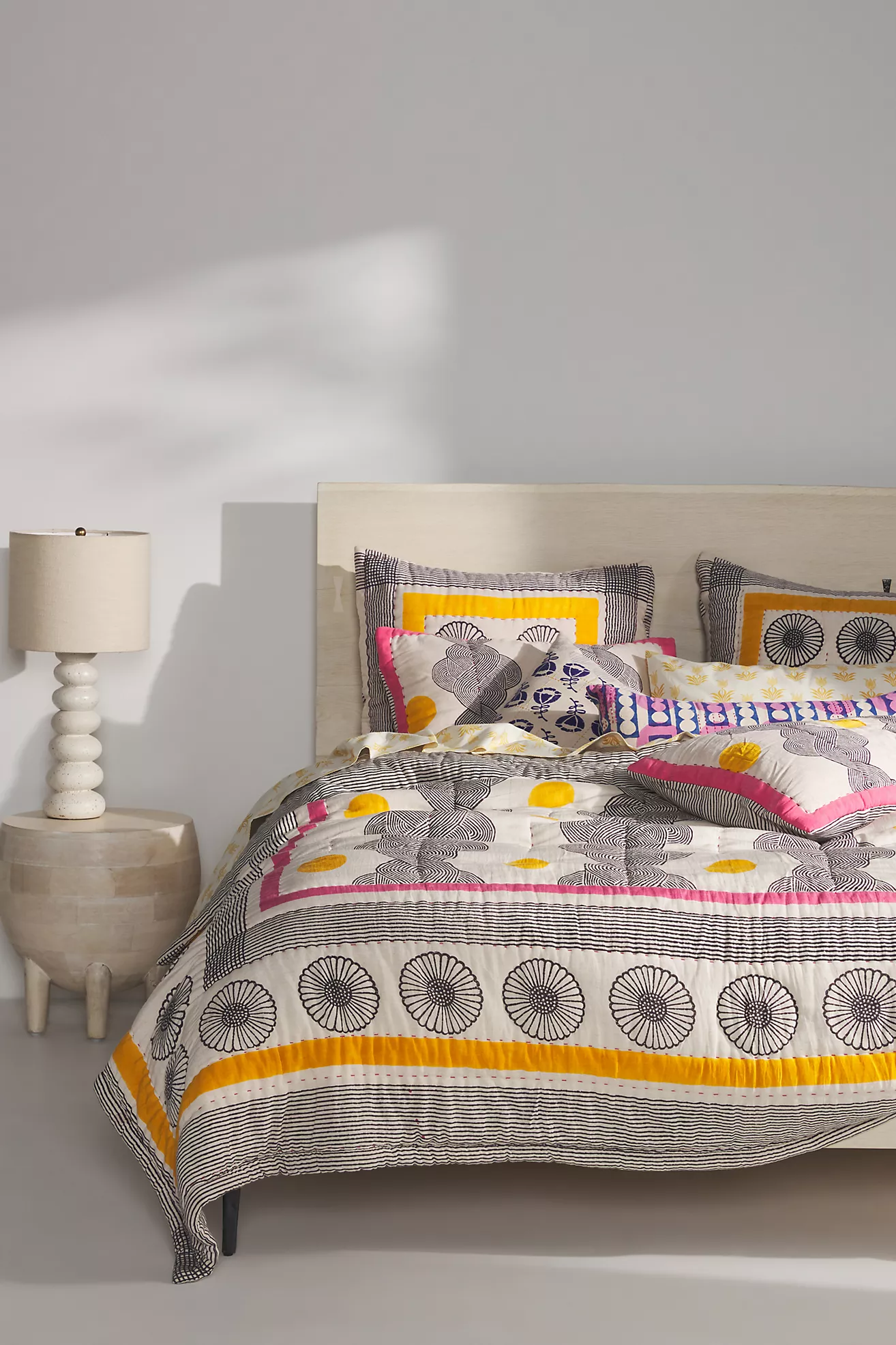 Multi-Colored Block Printed Bedding