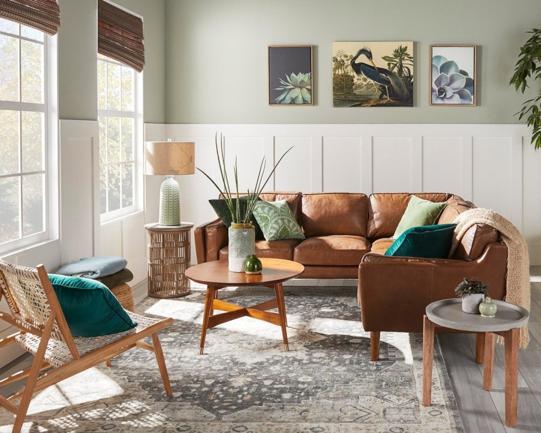 coffee table to match brown leather couch