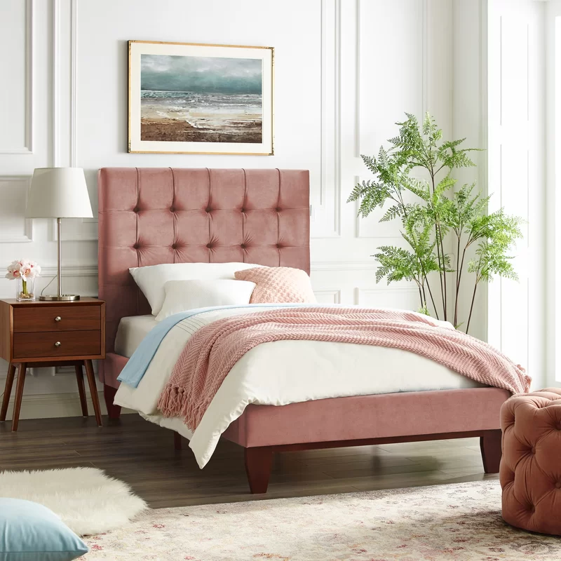 Soothing Pink and Blue Bedroom