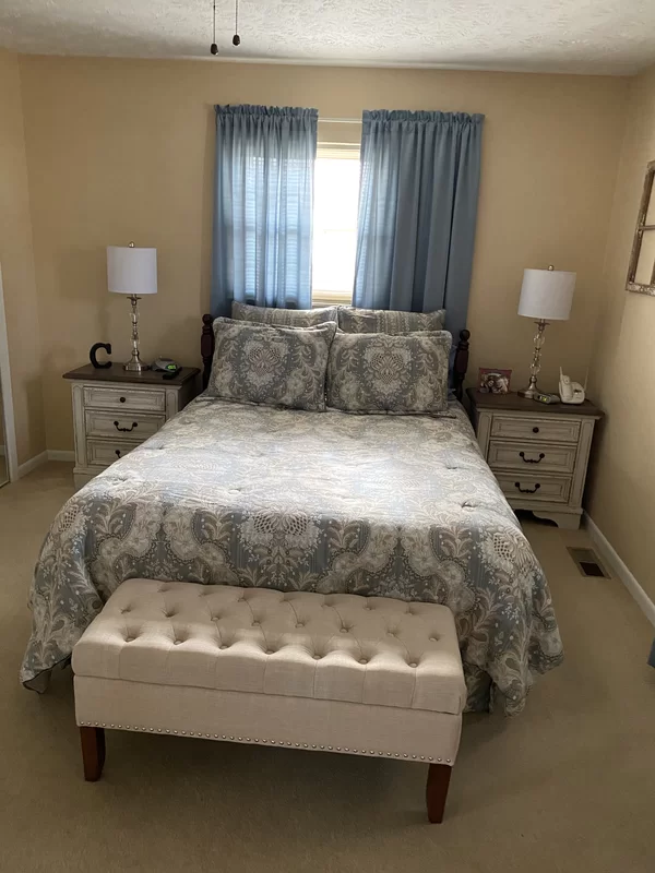 Gray and Yellow Traditional Bedroom