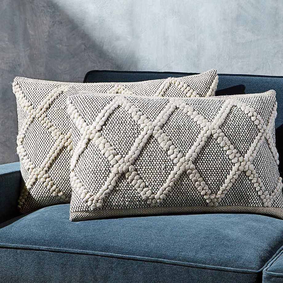 Make Your Couch More Comfy with Gray Lumbar Pillows