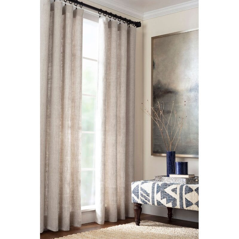 3. Use a Linen Curtain for a More Casual Room