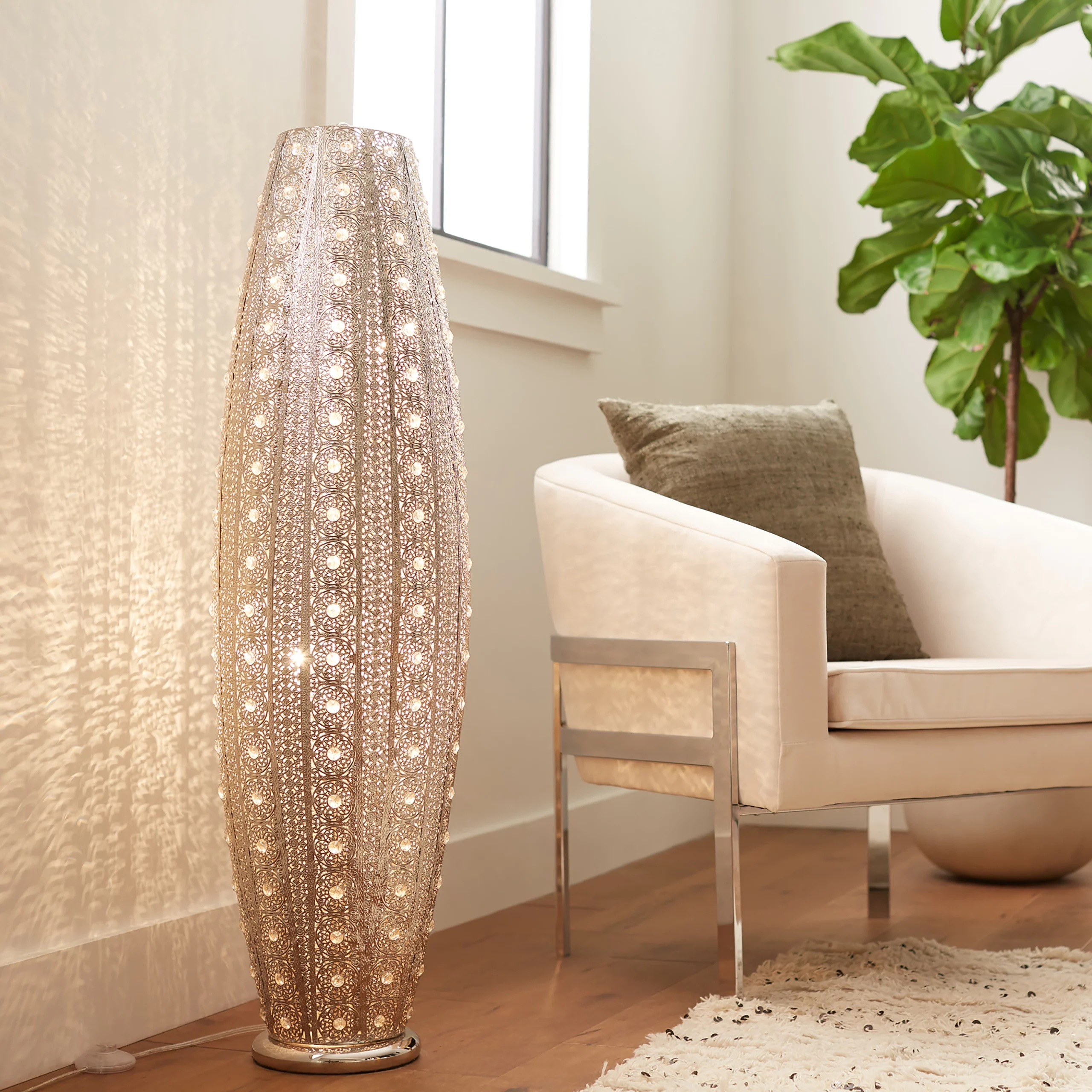 Light Up Your Reading Chair with a Small Floor Lamp