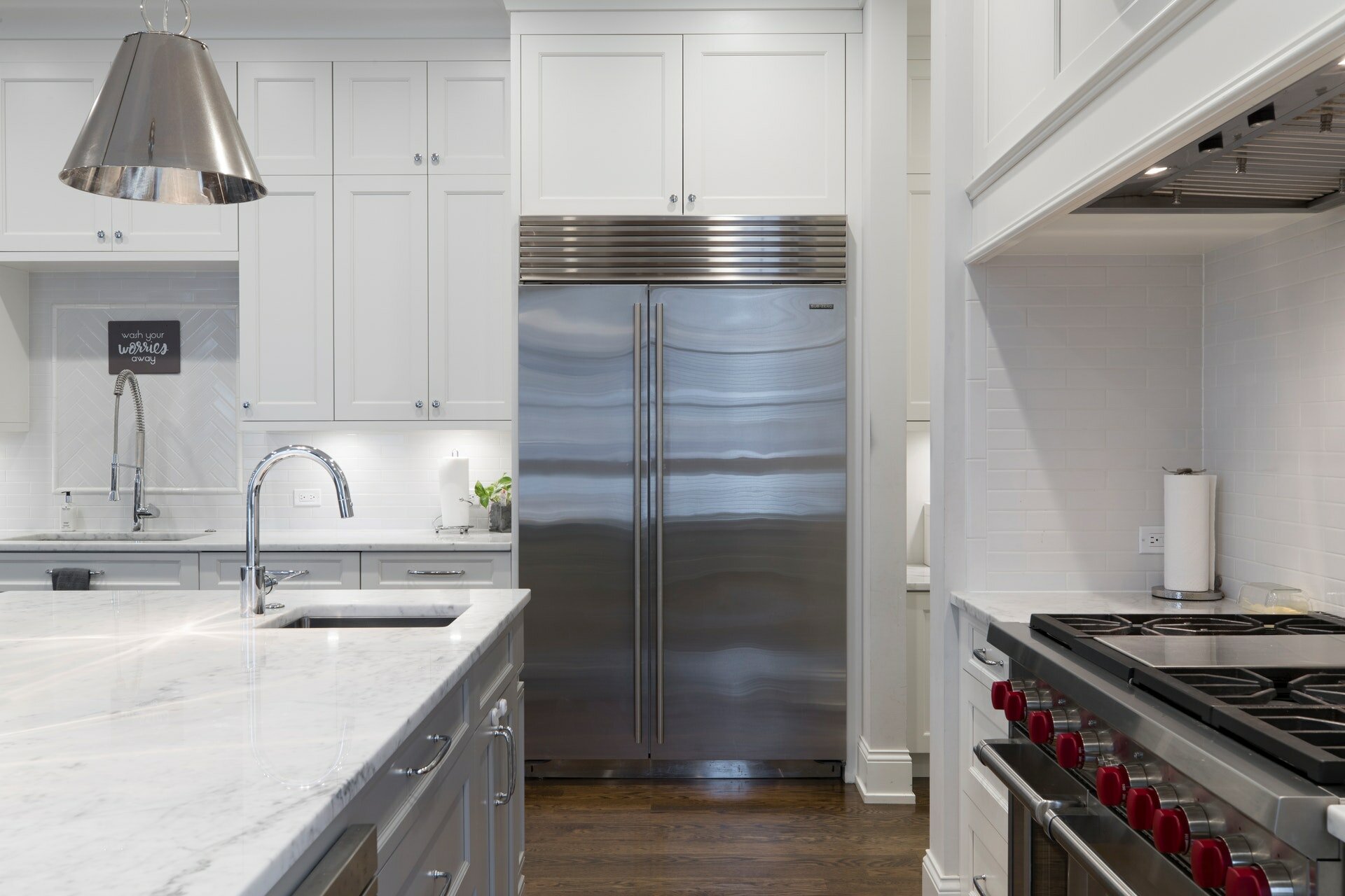 3. White Kitchen with Custom Cabinets