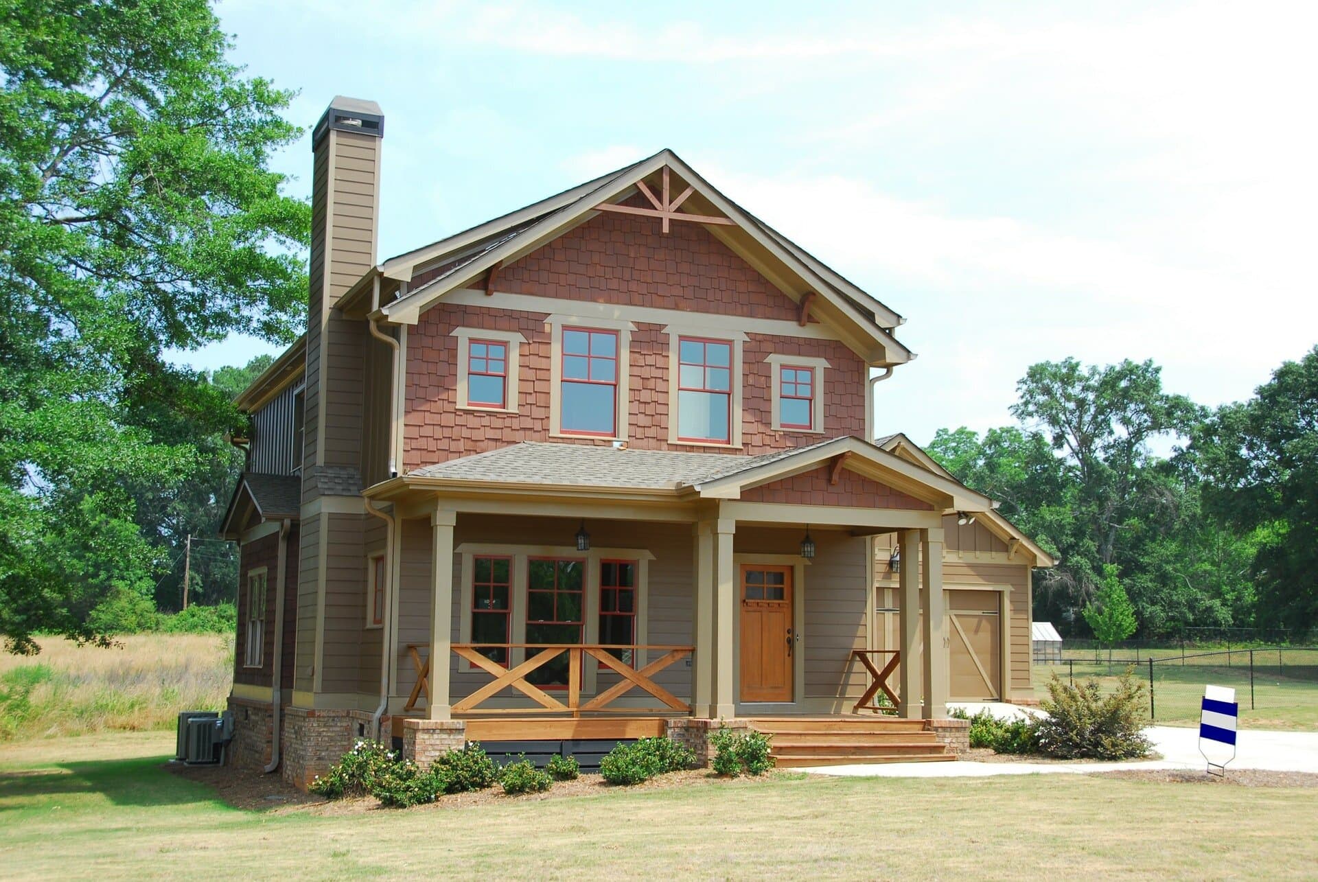 11. Cedar Front Door with Small Glass Panels