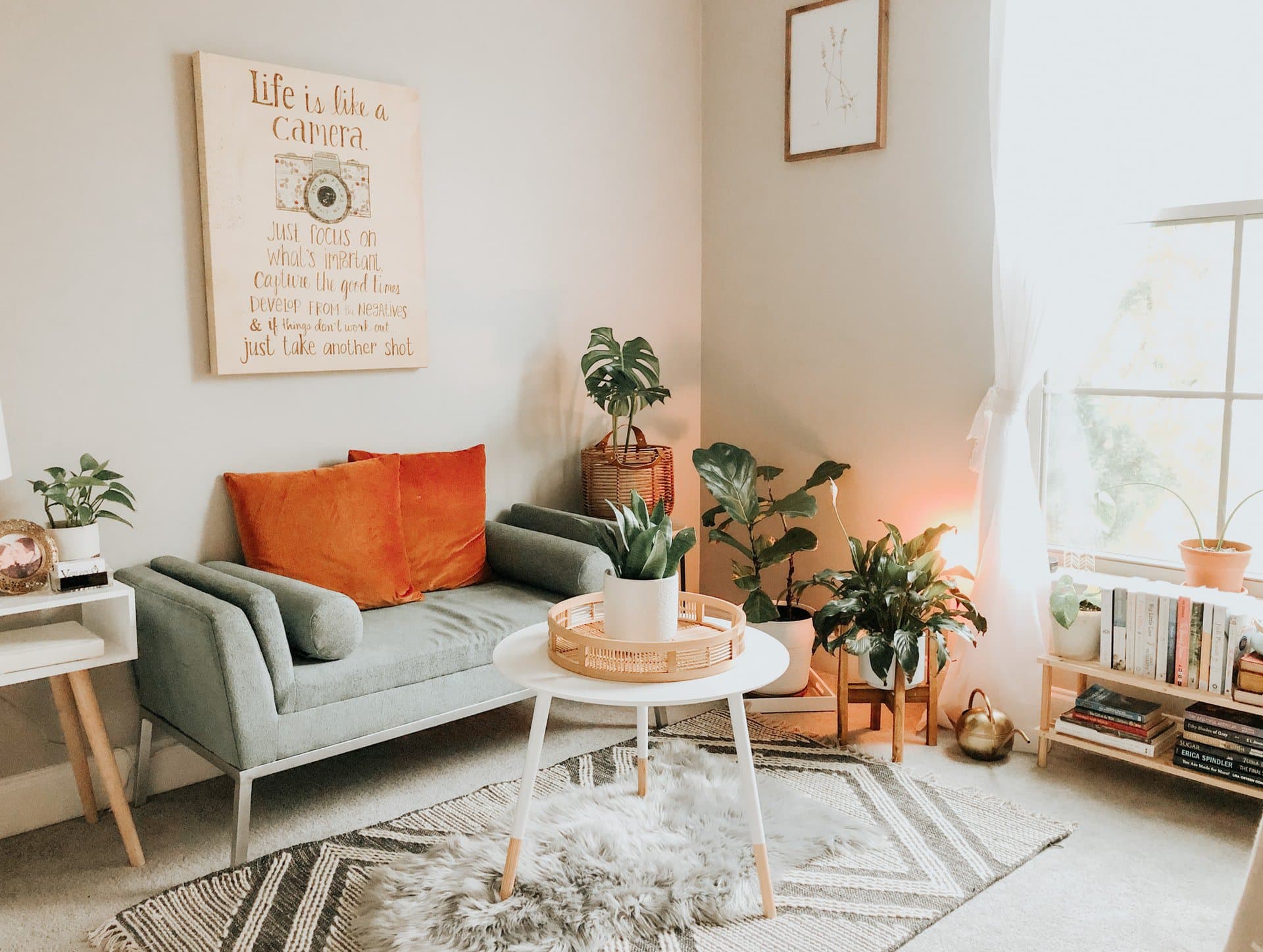  Make Gray and Orange Fit a Small Space