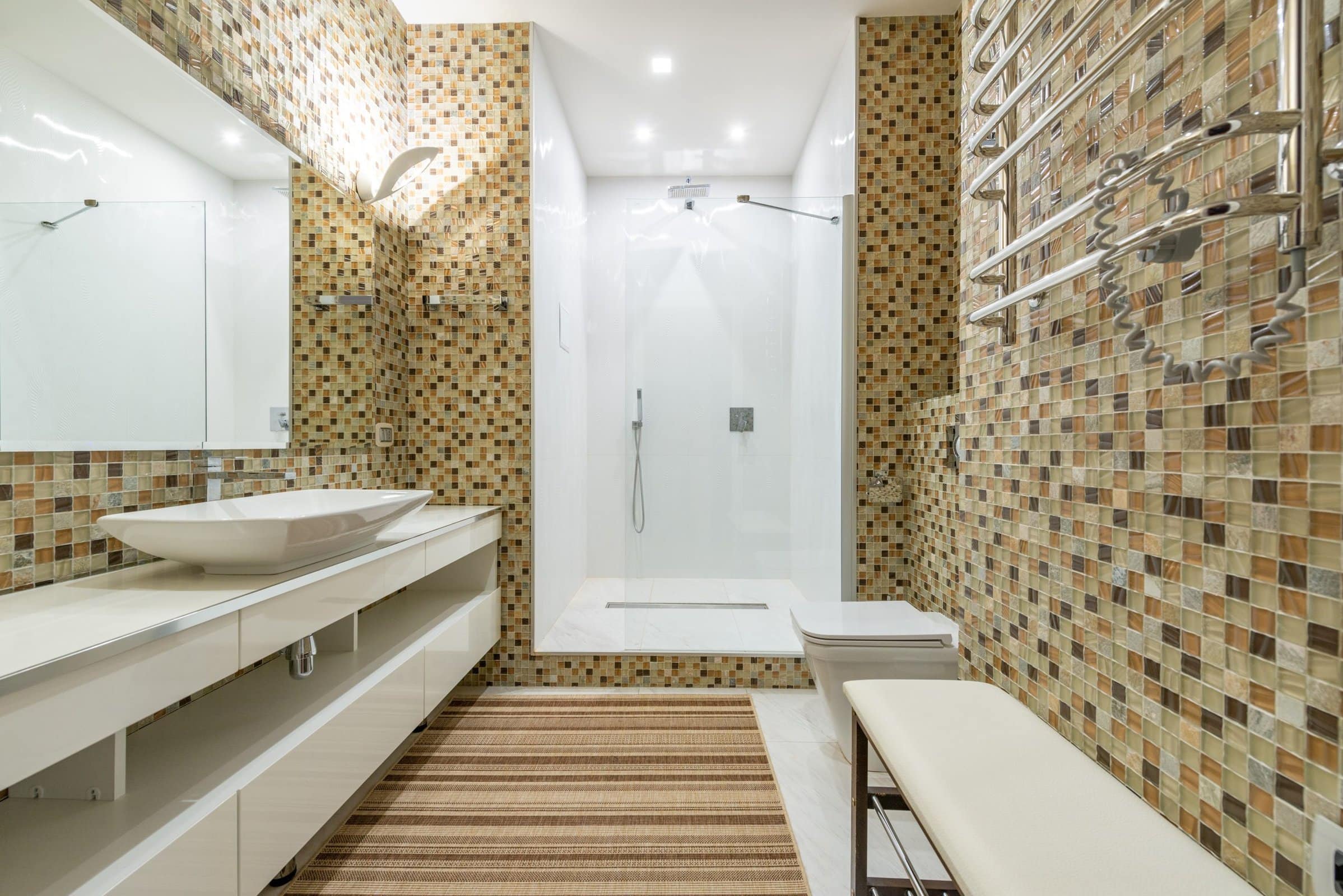 Cover the Walls in Brown Mosaic Tile scaled