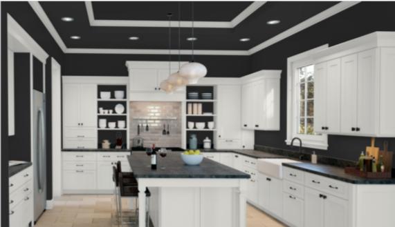  Pure White and Tricorn Black in the Kitchen