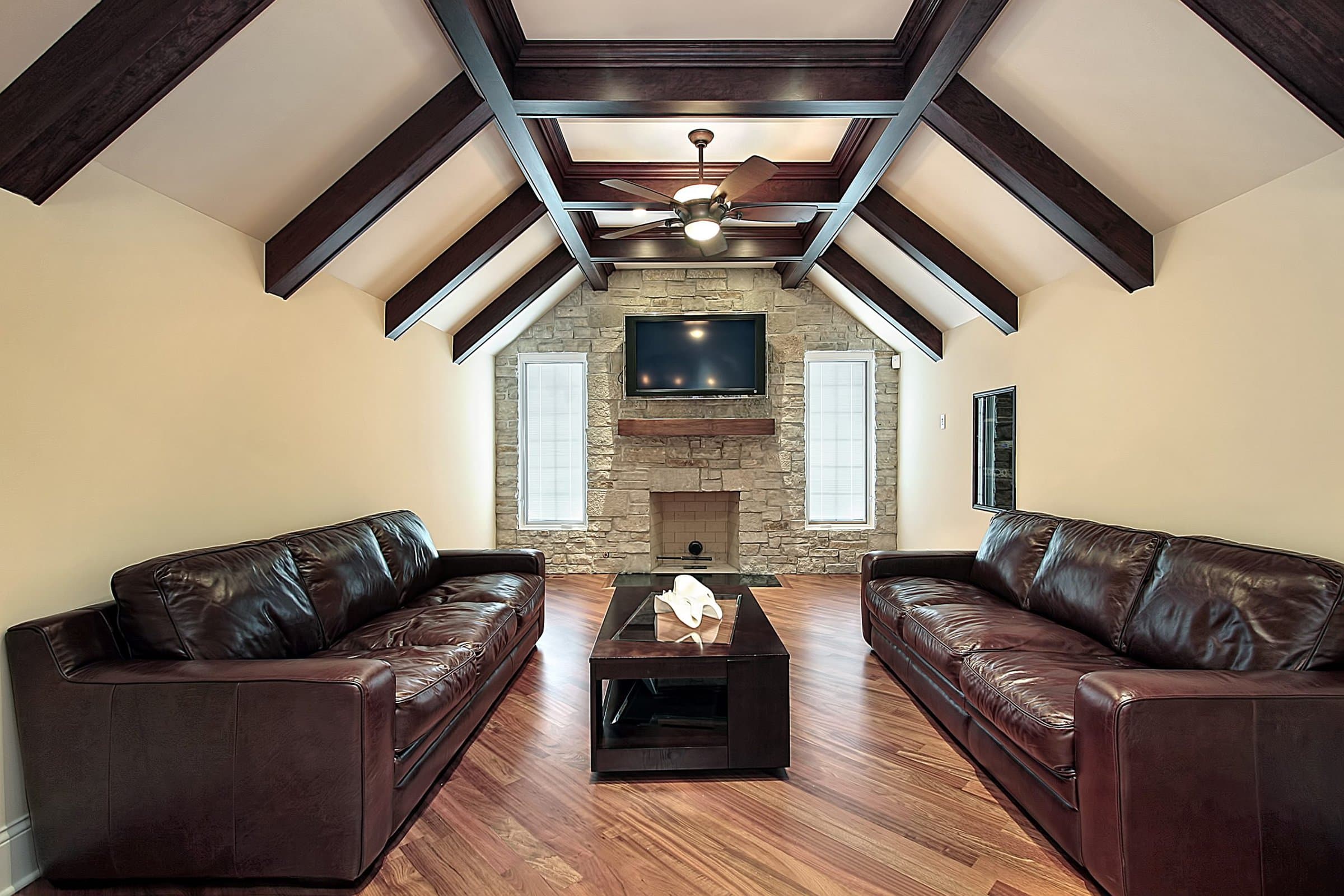  Chocolate Brown Ceiling Beams Look Quite Serious scaled