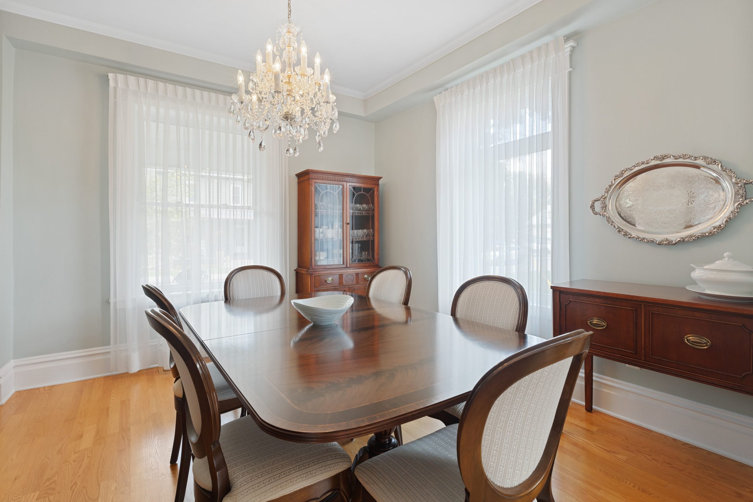  Beige Chairs in Gray Dining Room scaled