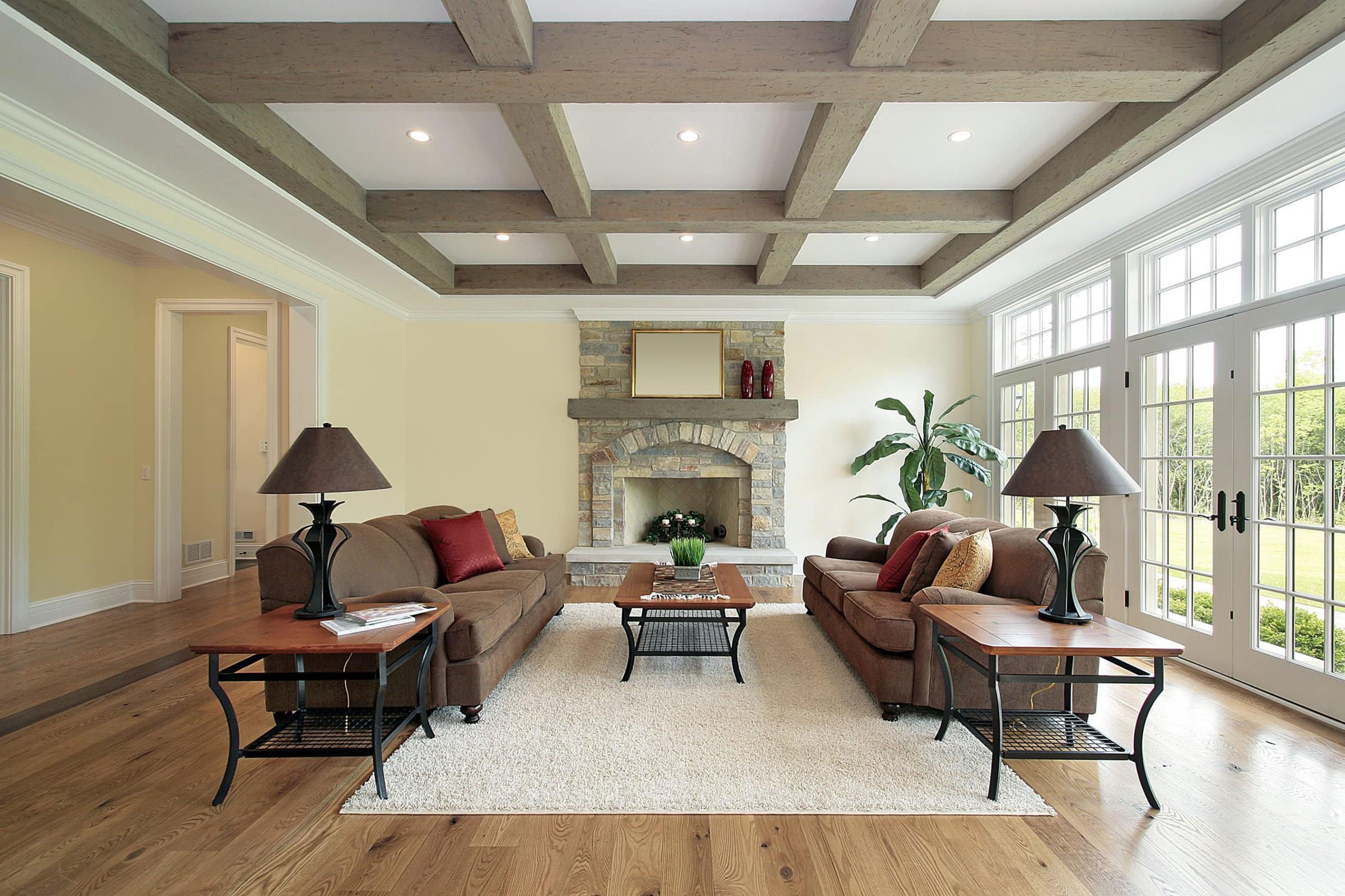 Gray Ceiling Beams Look Lovely and Very Neutral scaled