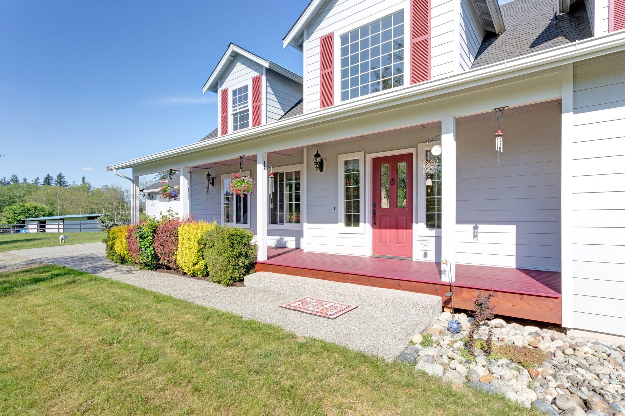  Red Door and Shutters Might Be the Pop of Color You Need