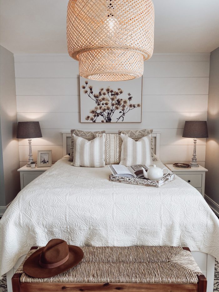 Shiplap Accent Walls Ideas for a Contemporary Bedroom