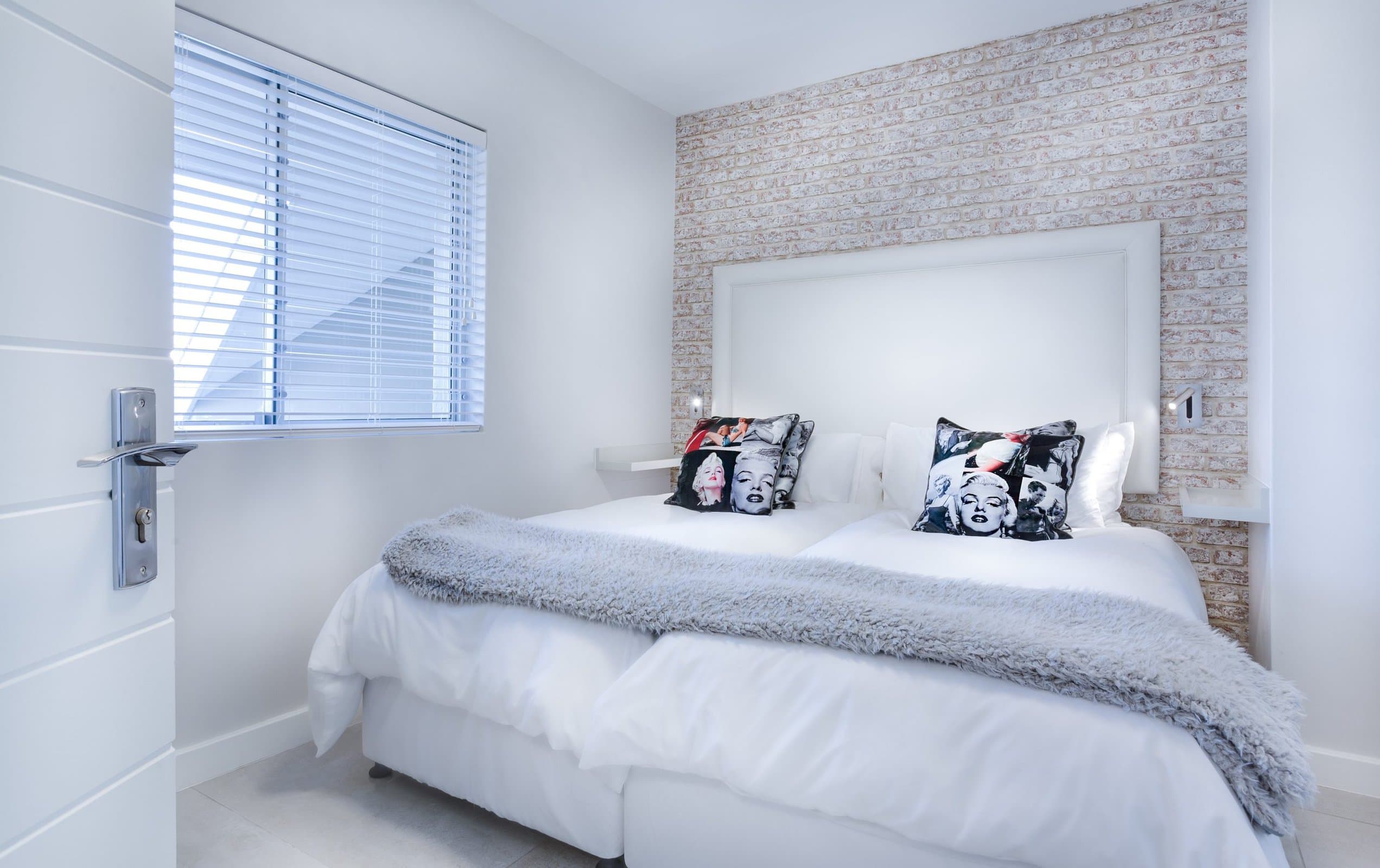  Bedroom Accent Wall Using Exposed Brick scaled