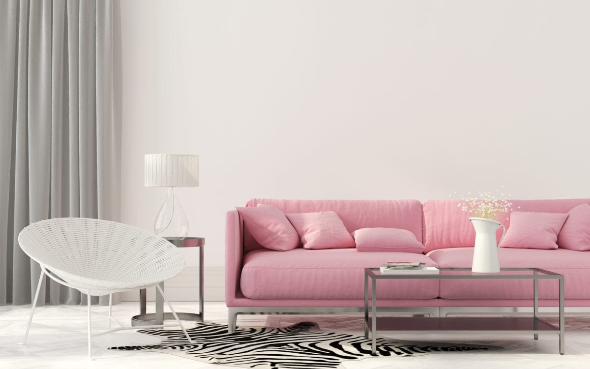 Pink and Gray Living Room Ideas