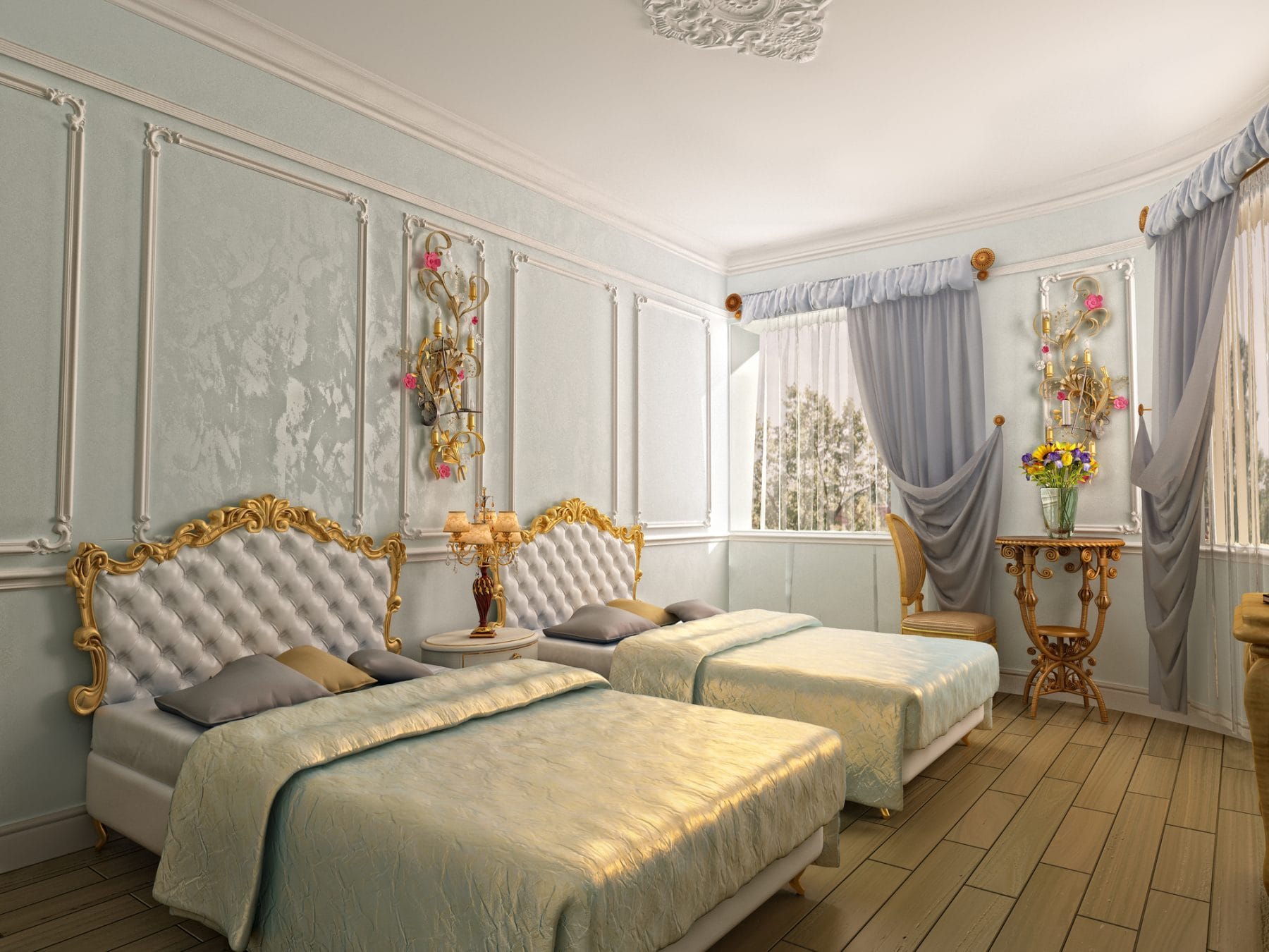 Chic Parisian Bedroom Ideas To Bring French Flair Home   4 Wall Molding Is Super Chic 1800x1350 