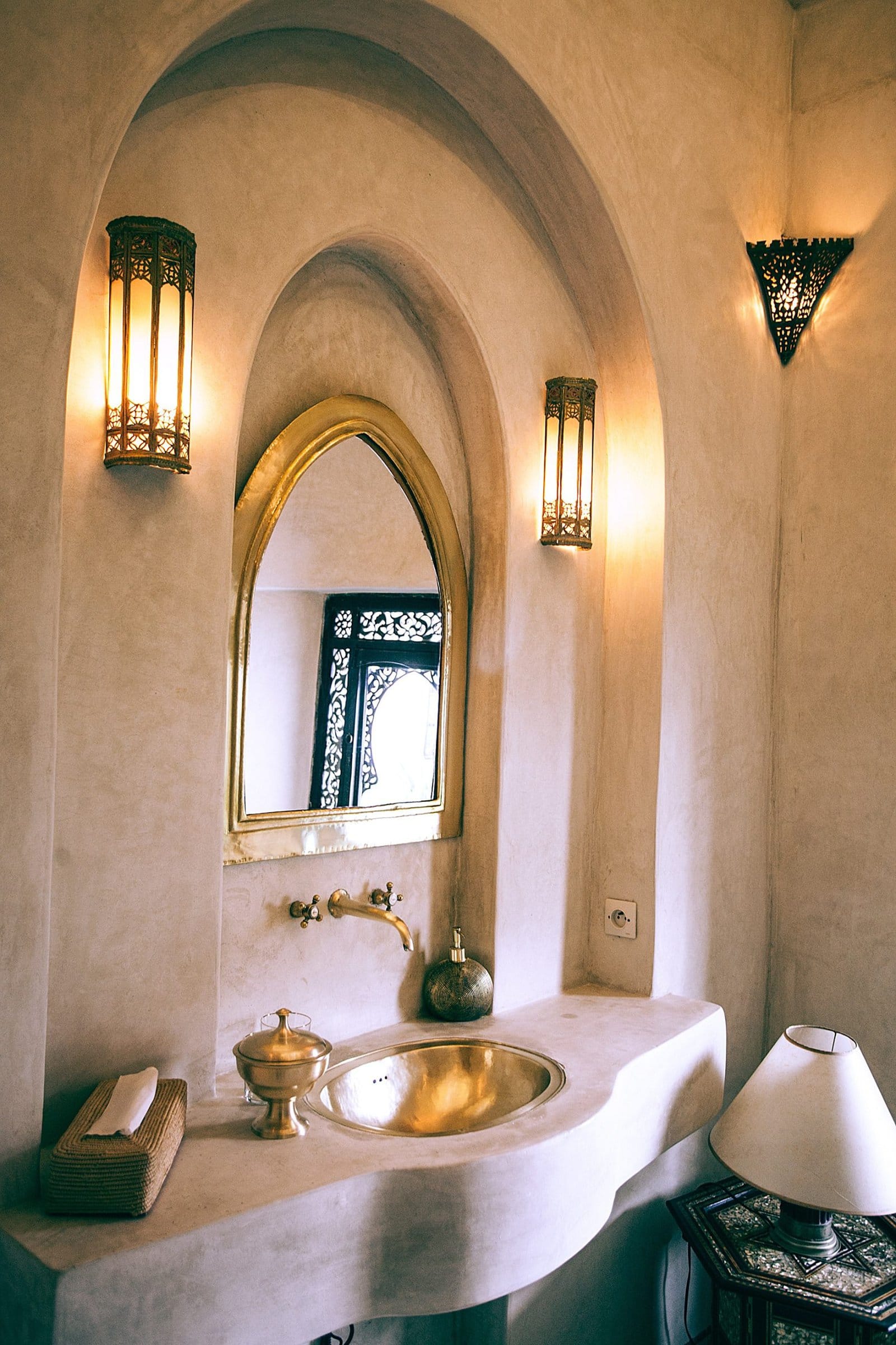  Moroccan Light Fixtures with Satin Brushed Faucet scaled