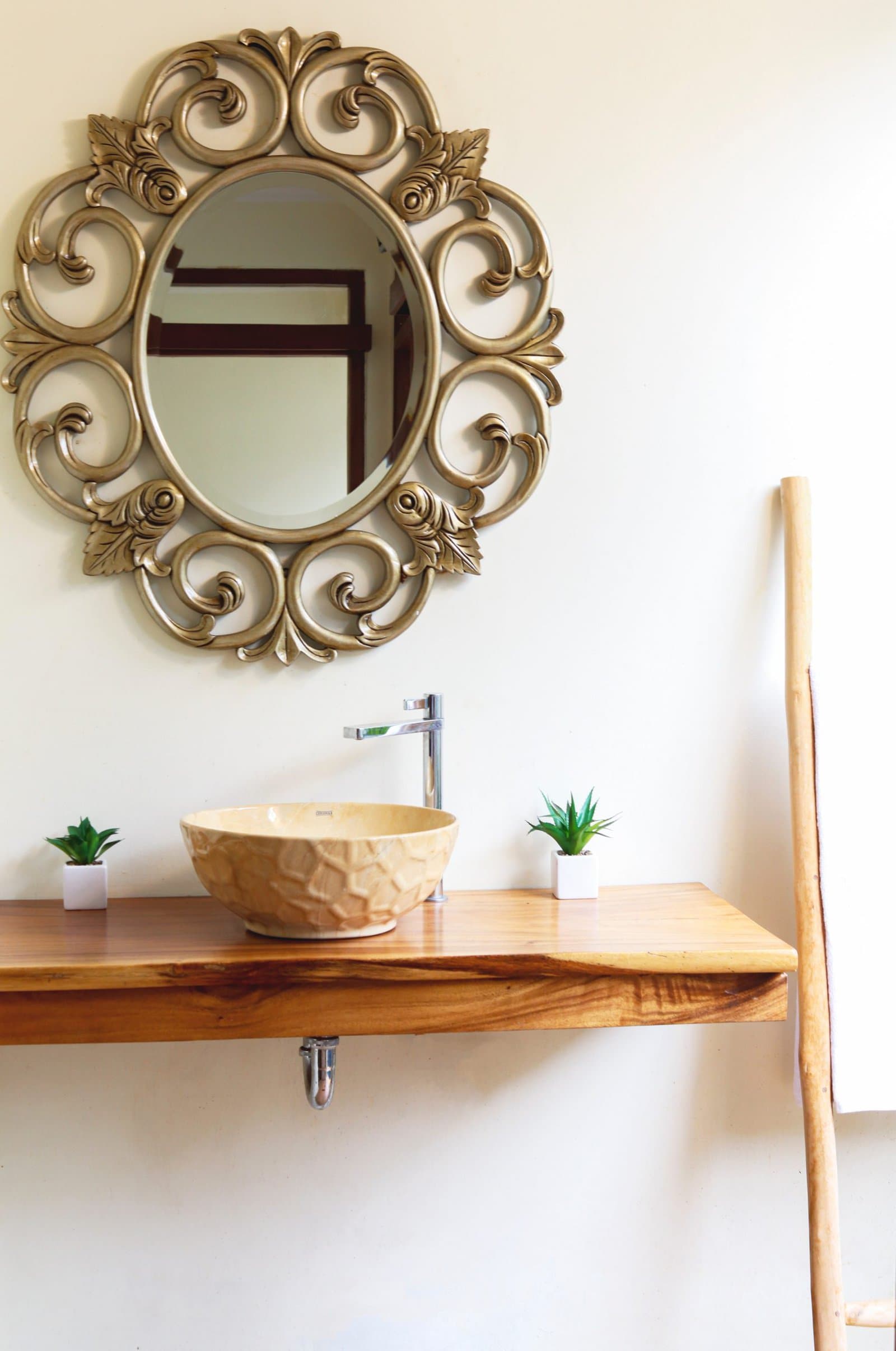 Ornate Farmhouse Bathroom Mirror scaled
