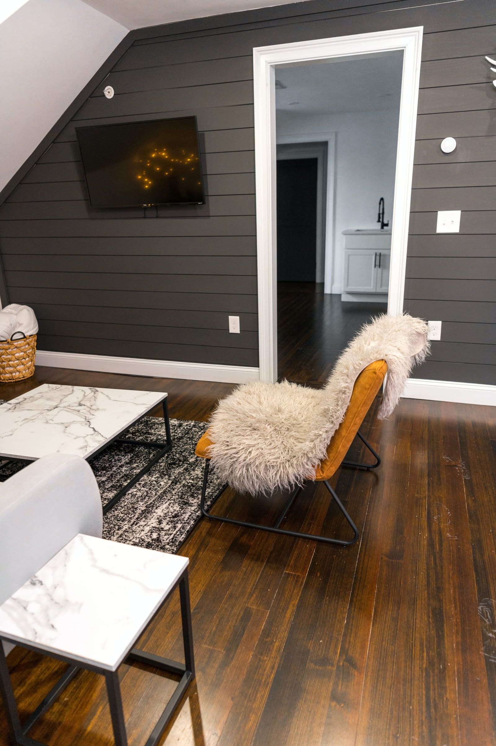 Cozy Gray Shiplap Wall scaled